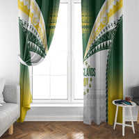 Cook Islands Rugby Window Curtain Kuki's Aitu Champions - Polynesian Pride