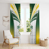 Cook Islands Rugby Window Curtain Kuki's Aitu Champions - Polynesian Pride
