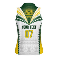 Cook Islands Rugby Custom Women Sleeveless Polo Shirt Kuki's Aitu Champions - Polynesian Pride
