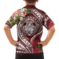Aloha Hawaii Big Island Family Matching Long Sleeve Bodycon Dress and Hawaiian Shirt Ohia Lehua Wahine LT7 - Polynesian Pride