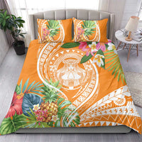Aloha Hawaii Lanai Bedding Set Frangipani Mix Pineapple