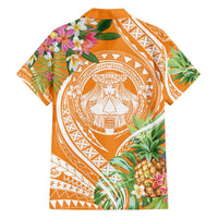 Aloha Hawaii Lanai Family Matching Tank Maxi Dress and Hawaiian Shirt Frangipani Mix Pineapple LT7 - Polynesian Pride