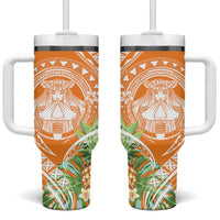 Aloha Hawaii Lanai Tumbler With Handle Frangipani Mix Pineapple