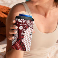 Bula Fiji Vintage 4 in 1 Can Cooler Tumbler Scarlet Masi Motifs