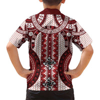 Bula Fiji Vintage Hawaiian Shirt Scarlet Masi Motifs