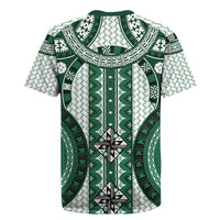 Bula Fiji Vintage Rugby Jersey Phthalo Green Masi Motifs