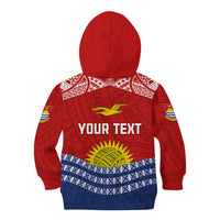 Personalised Kiribati Independence Day Kid Hoodie Flag Style 44th Anniversary LT7 - Polynesian Pride