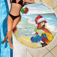 Have A Very Beach Christmas Beach Blanket Parrot By Lehua Flower - Polynesian Pride