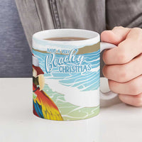 Have A Very Beach Christmas Ceramic Mug Parrot By Lehua Flower - Polynesian Pride