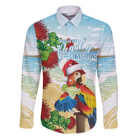 Have A Very Beach Christmas Family Matching Long Sleeve Bodycon Dress and Hawaiian Shirt Parrot By Lehua Flower - Polynesian Pride