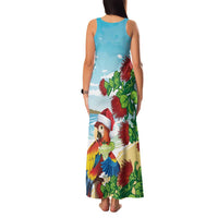 Have A Very Beach Christmas Family Matching Tank Maxi Dress and Hawaiian Shirt Parrot By Lehua Flower - Polynesian Pride