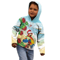 Have A Very Beach Christmas Kid Hoodie Parrot By Lehua Flower - Polynesian Pride