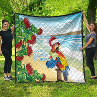 Have A Very Beach Christmas Quilt Parrot By Lehua Flower - Polynesian Pride