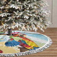 Have A Very Beach Christmas Tree Skirt Parrot By Lehua Flower - Polynesian Pride