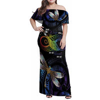 Personalised Polynesian Memorial Family Matching Off Shoulder Maxi Dress and Hawaiian Shirt Your Wings Were Ready But My Heart Was Not