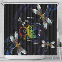 Personalised Polynesian Memorial Shower Curtain Your Wings Were Ready But My Heart Was Not