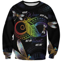 Personalised Polynesian Memorial Sweatshirt Your Wings Were Ready But My Heart Was Not