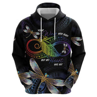 Personalised Polynesian Memorial Zip Hoodie Your Wings Were Ready But My Heart Was Not LT7 - Polynesian Pride