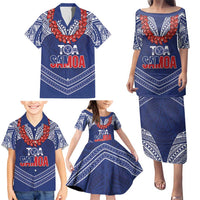 Toa Samoa Rugby Custom Family Matching Puletasi and Hawaiian Shirt Ulafala Mix Nifo'oti - Polynesian Pride