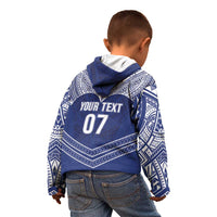 Toa Samoa Rugby Custom Kid Hoodie Ulafala Mix Nifo'oti - Polynesian Pride