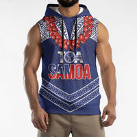 Toa Samoa Rugby Custom Sleeveless Hoodie Ulafala Mix Nifo'oti - Polynesian Pride