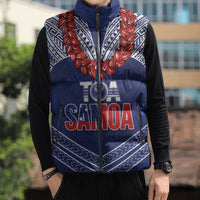 Toa Samoa Rugby Custom Sleeveless Puffer Jacket Ulafala Mix Nifo'oti - Polynesian Pride