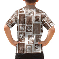 Hawaii Christmas Retro Patchwork Hawaiian Shirt Brown LT7 - Polynesian Pride