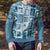 Hawaii Christmas Ugly Christmas Sweater Retro Patchwork - Aquamarine LT7 - Polynesian Pride