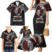 Maori Hongi Toitu Te Tiriti Family Matching Mermaid Dress and Hawaiian Shirt Tangata Tiriti Stand With Tangata Whenua