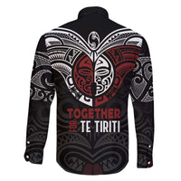 Maori Hongi Toitu Te Tiriti Family Matching Off The Shoulder Long Sleeve Dress and Hawaiian Shirt Tangata Tiriti Stand With Tangata Whenua