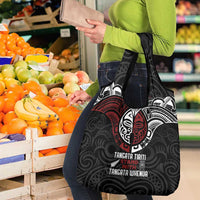Maori Hongi Toitu Te Tiriti Grocery Bag Tangata Tiriti Stand With Tangata Whenua