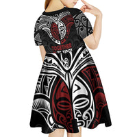 Maori Hongi Toitu Te Tiriti Kid Short Sleeve Dress Tangata Tiriti Stand With Tangata Whenua