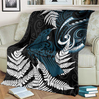New Zealand Tui Bird Blanket Maori Kowhaiwhai