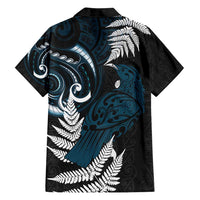 New Zealand Tui Bird Family Matching Off Shoulder Maxi Dress and Hawaiian Shirt Maori Kowhaiwhai LT7 - Polynesian Pride