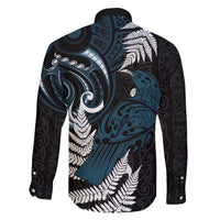 New Zealand Tui Bird Family Matching Off Shoulder Maxi Dress and Hawaiian Shirt Maori Kowhaiwhai LT7 - Polynesian Pride