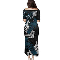 New Zealand Tui Bird Family Matching Puletasi and Hawaiian Shirt Maori Kowhaiwhai