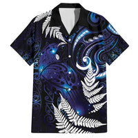 New Zealand Maori Matariki Family Matching Off Shoulder Maxi Dress and Hawaiian Shirt Tui Bird Galaxy