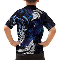 New Zealand Maori Matariki Family Matching Short Sleeve Bodycon Dress and Hawaiian Shirt Tui Bird Galaxy LT7 - Polynesian Pride