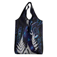 New Zealand Maori Matariki Grocery Bag Tui Bird Galaxy