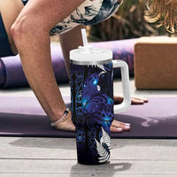 New Zealand Maori Matariki Tumbler With Handle Tui Bird Galaxy LT7 - Polynesian Pride