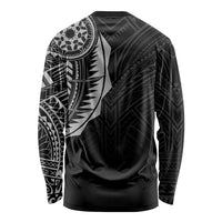 Polynesian Full Sleeve Tattoo Long Sleeves Shirt Silver Vibes LT7