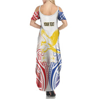 Philippines Tribal Sun Personalized Summer Maxi Dress Hunting Eagle
