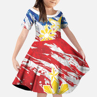 Personalized Filipino Sun and Stars Family Matching Off Shoulder Maxi Dress and Hawaiian Shirt Grunge Vibes