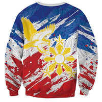 Personalized Filipino Sun and Stars Sweatshirt Grunge Vibes