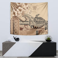 Vaiaso o le Gagana Samoa Tapestry Siapo Motif Beige