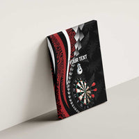 Personalized New Zealand Darts Canvas Wall Art Kowhaiwhai Whero Koiri - Manaia