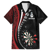 Personalized New Zealand Darts Hawaiian Shirt Kowhaiwhai Whero Koiri - Manaia