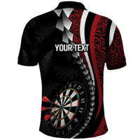Personalized New Zealand Darts Polo Shirt Kowhaiwhai Whero Koiri - Manaia