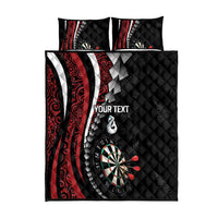 Personalized New Zealand Darts Quilt Bed Set Kowhaiwhai Whero Koiri - Manaia