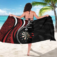 Personalized New Zealand Darts Sarong Kowhaiwhai Whero Koiri - Manaia